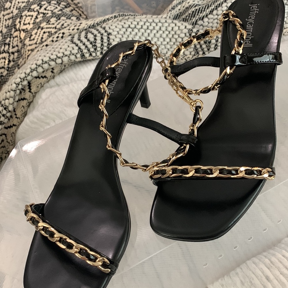 Jeffery Campbell low chain heels Size 8.5